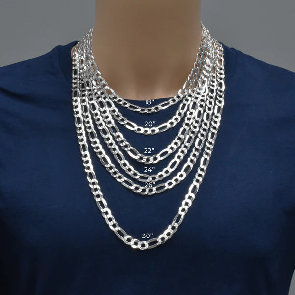Diamond Cut Figaro 10mm Chain