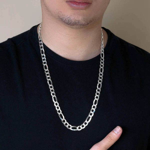 Diamond Cut Figaro Chain 8.9mm