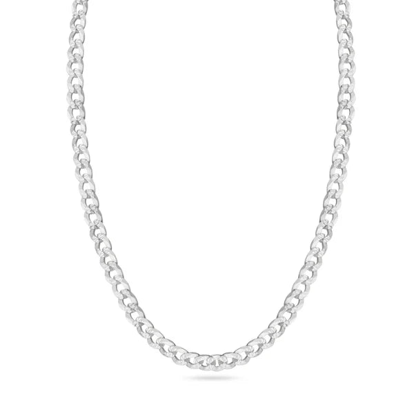 Curb 1 Side Diamond Cut 1 Side Plain Chain 4.5mm
