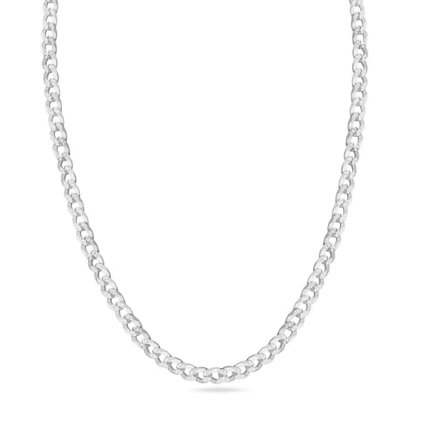 Curb 1 Side Diamond Cut 1 Side Plain Chain 5.2mm