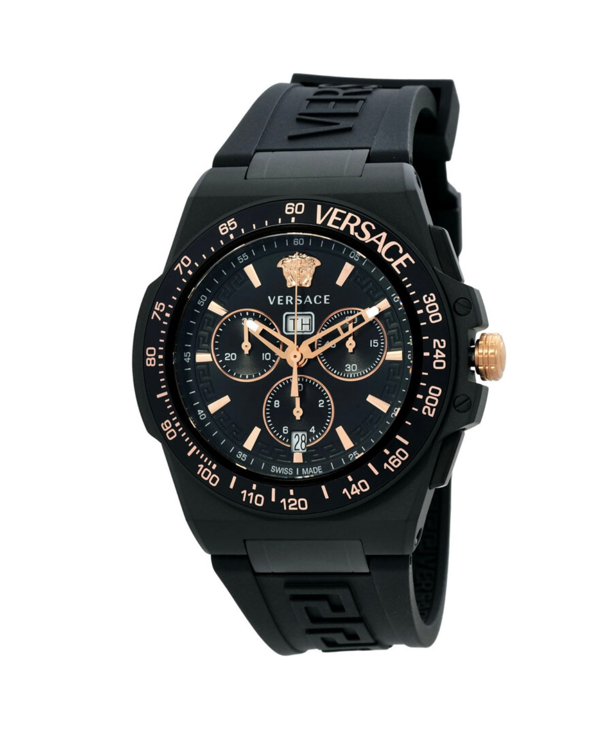 Versace Greca Extreme Chronograph Quartz Black Dial Men's Watch