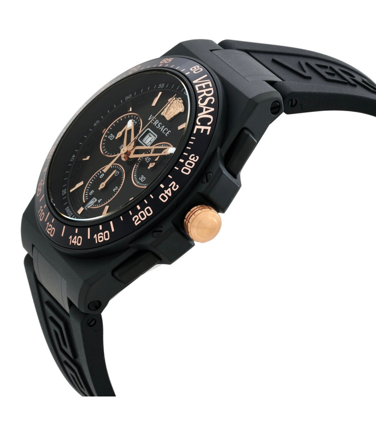 Versace Greca Extreme Chronograph Quartz Black Dial Men's Watch