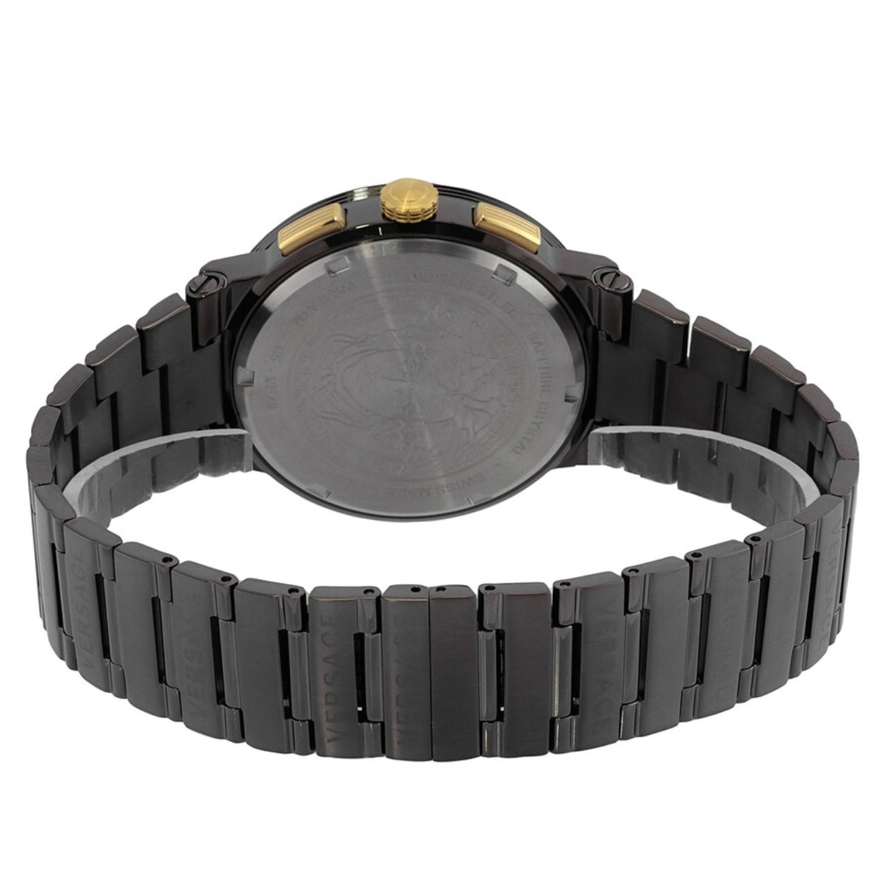 Versace Greca Logo Chronograph Quartz Grey Dial Men's Watch