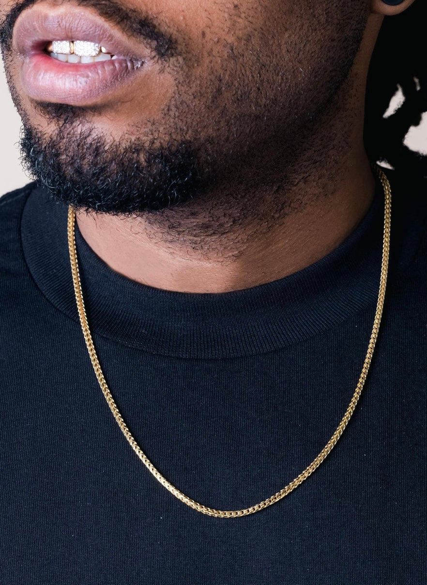 Gold Plated Sterling Silver Franco Chain 3.5mm