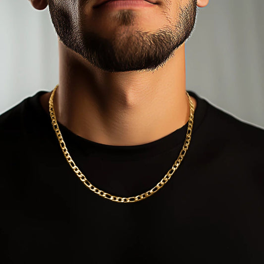 14KT Solid Gold Figaro 2mm 22”