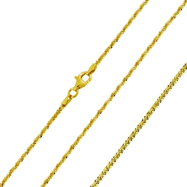 Silver Gold Plated Roc Chain 1.5mm