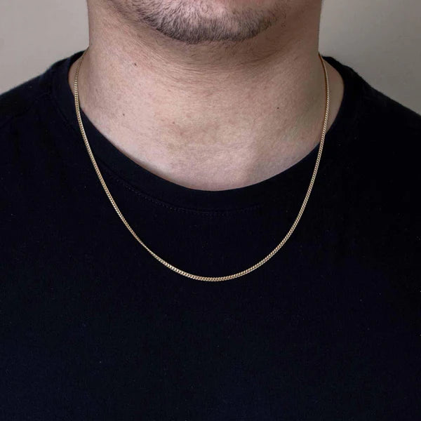 Gold Plated Sterling Silver Miami Cuban Chain 1.9mm