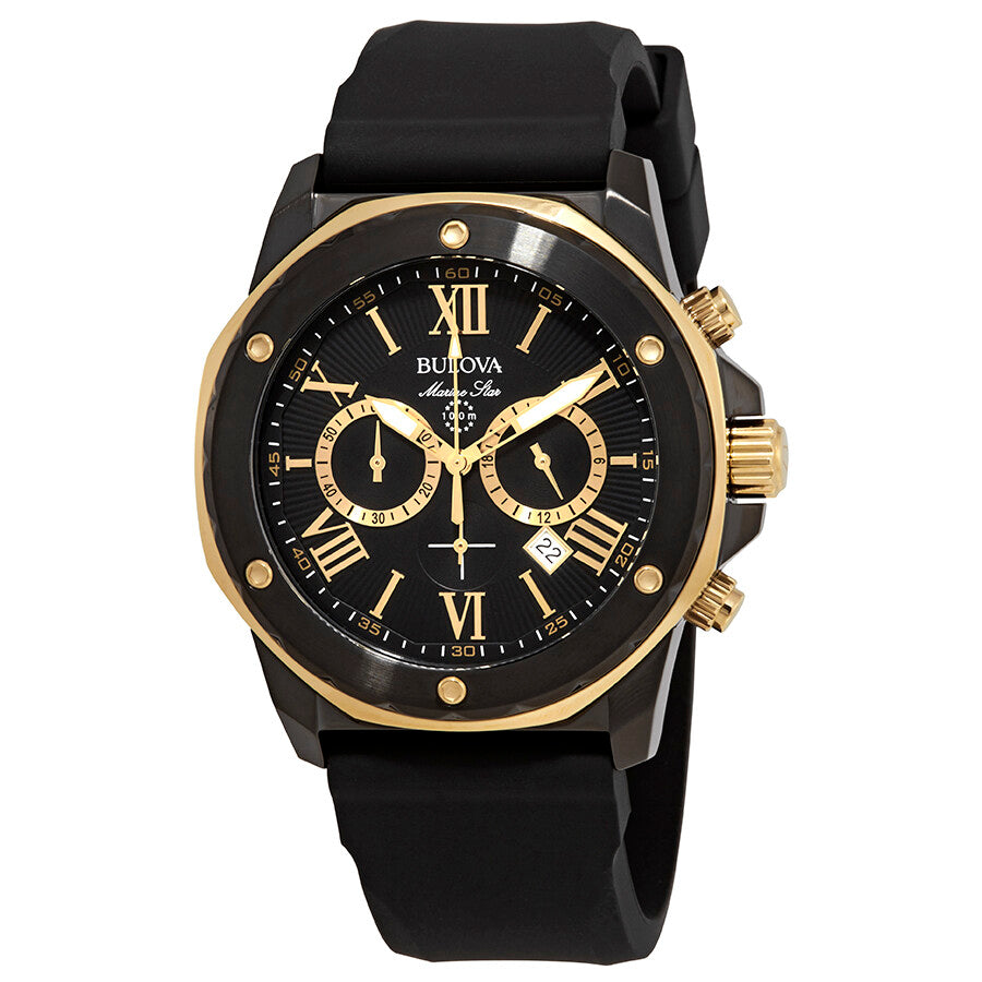 Bulova Marine Star Chronograph Black Dial Men's Watch