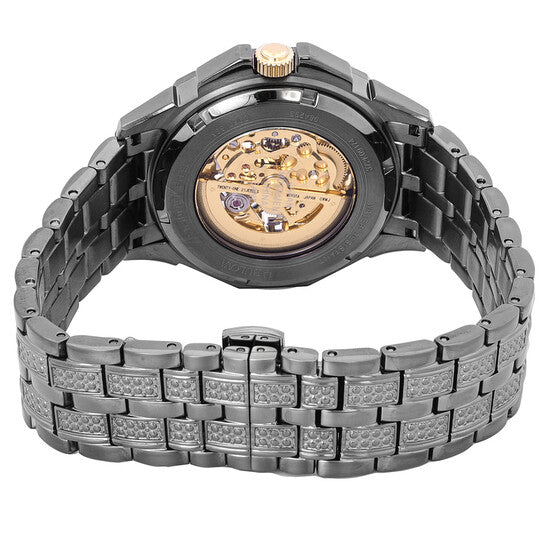 Bulova Octava Automatic Crystal Gold Skeleton Dial Men's Watch