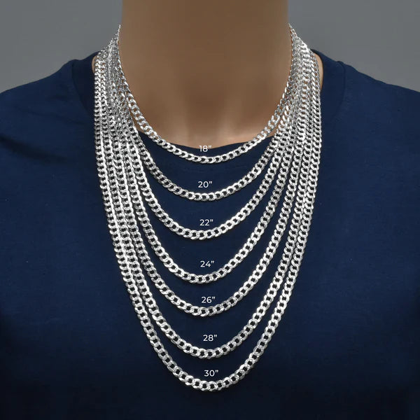 Curb 1 Side Diamond Cut 1 Side Plain Chain 5.2mm
