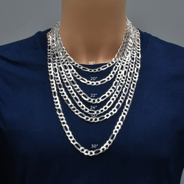 Diamond Cut Figaro Chain 8.9mm