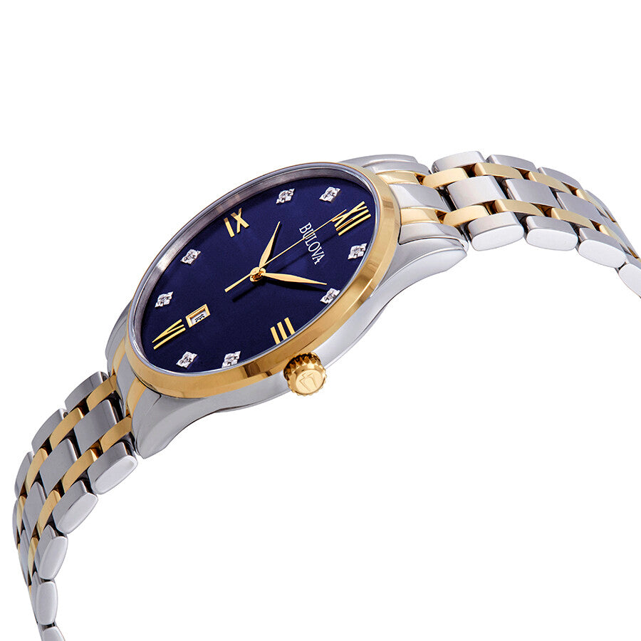 Bulova Classic Diamond Blue Dial Men's Watch