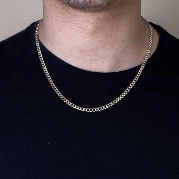 Two-Tone Silver Gold Plated DC Curb Chain 5mm