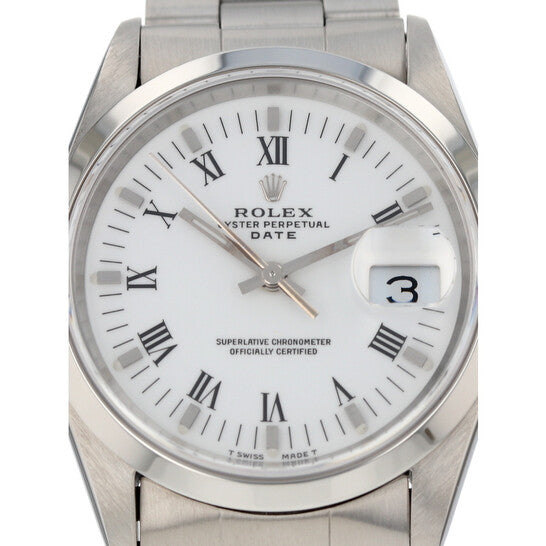 Rolex Pre-owned Date Automatic Chronometer White Dial Ladies Watch 15200 WRO