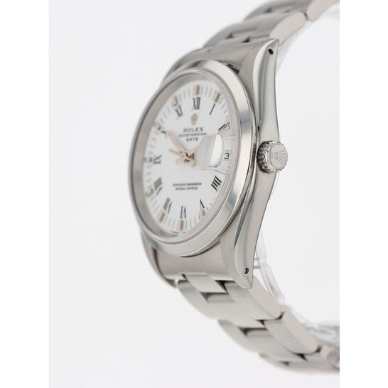 Rolex Pre-owned Date Automatic Chronometer White Dial Ladies Watch 15200 WRO