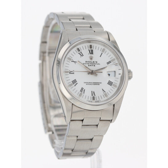 Rolex Pre-owned Date Automatic Chronometer White Dial Ladies Watch 15200 WRO