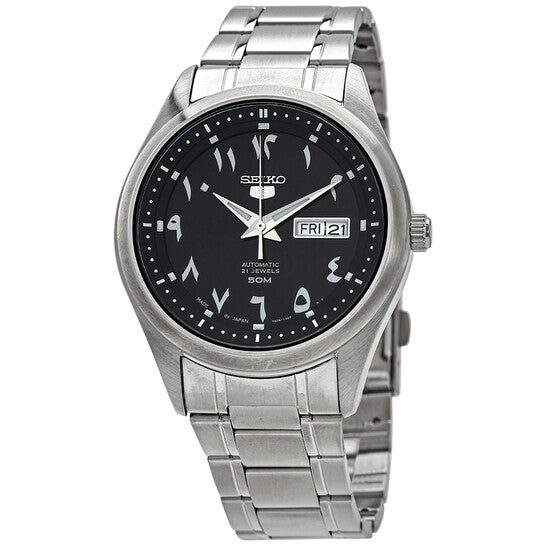 Seiko 5 Automatic Black Arabic Dial Men's Watch