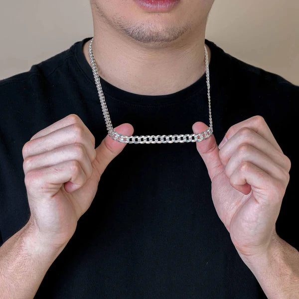 Curb 1 Side Diamond Cut 1 Side Plain Chain or 7.9mm