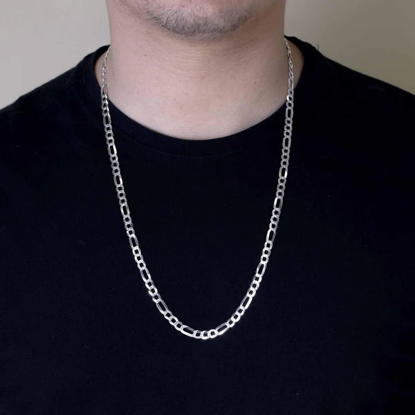Diamond Cut Figaro 160 6.8mm Chain or Bracelet