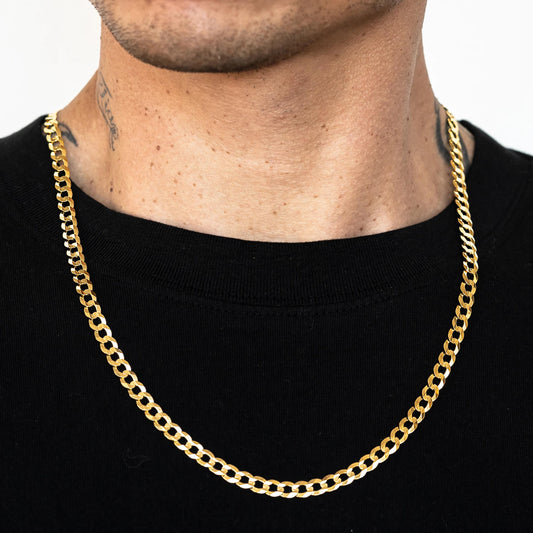14KT Solid Gold Curb 2mm 22”
