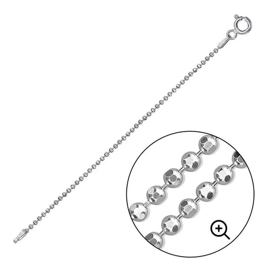 Diamond Cut Bead 120 Chains 1.2mm