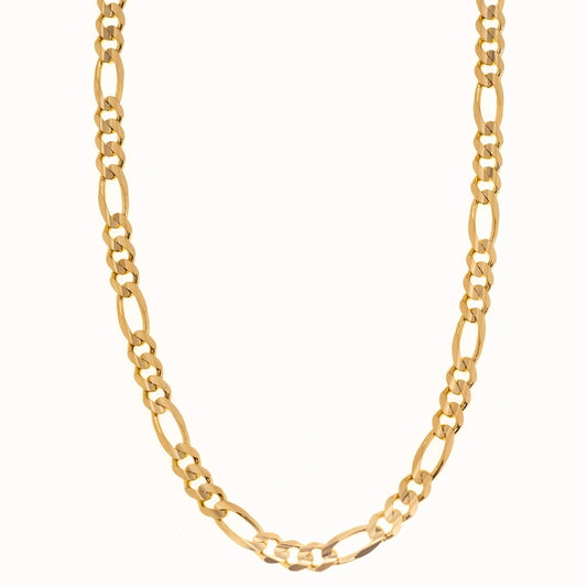 14KT Solid Gold Figaro 2mm 22”