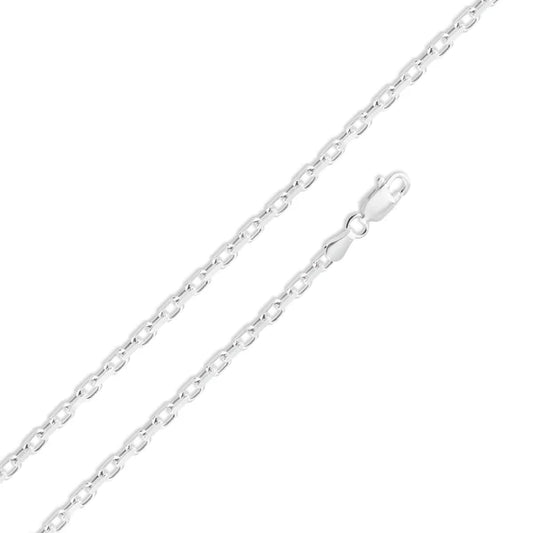 Sterling Silver Diamond Cut Forzatina Link Chain 2.8mm