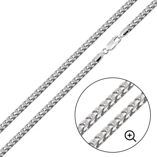 Sterling Silver Basic Oval DC Franco 3.9mm Chain