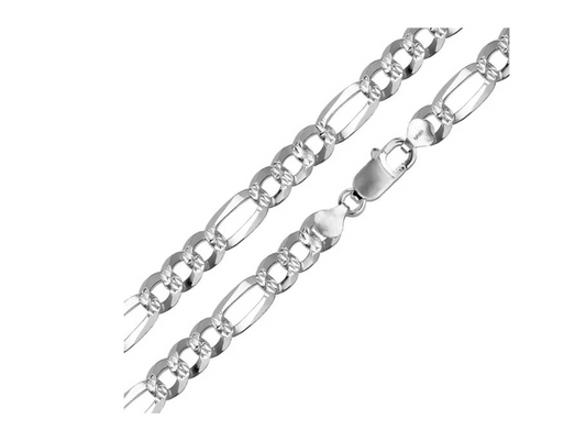 Diamond Cut Figaro 10mm Chain