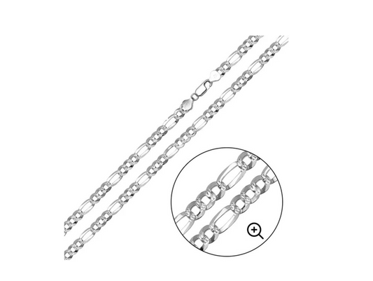 Diamond Cut Figaro  Chain 5.6mm