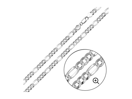 Diamond Cut Figaro 160 6.8mm Chain or Bracelet