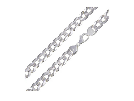 Curb 1 Side Diamond Cut 1 Side Plain Chain 10.8mm