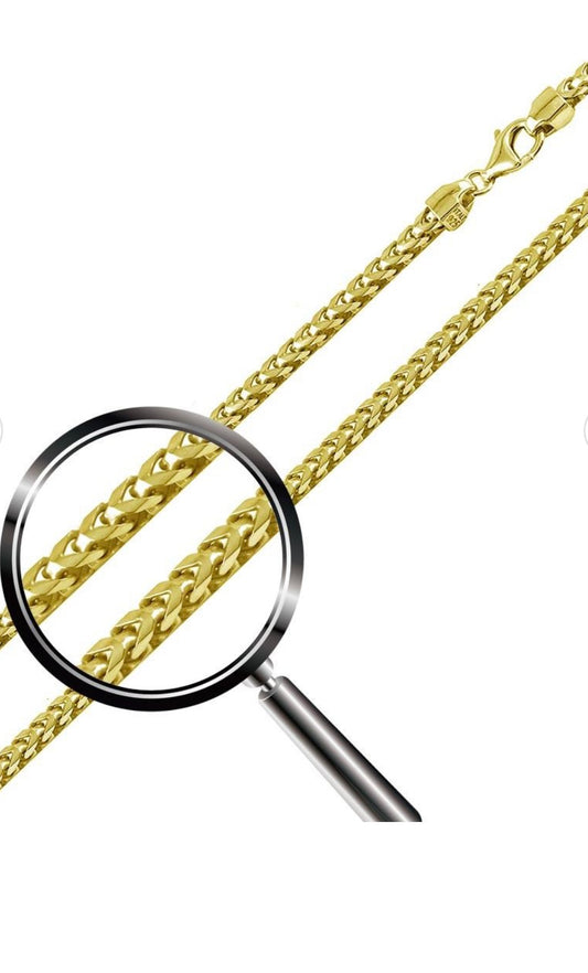 Gold Plated Sterling Silver Franco Chain 3.5mm