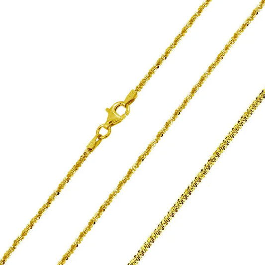 Silver Gold Plated Roc Chain 1.5mm