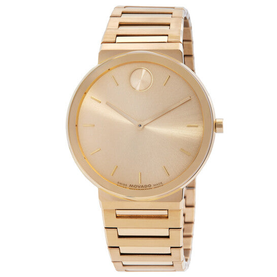 Movado Bold Horizon Quartz Gold Dial Unisex Watch