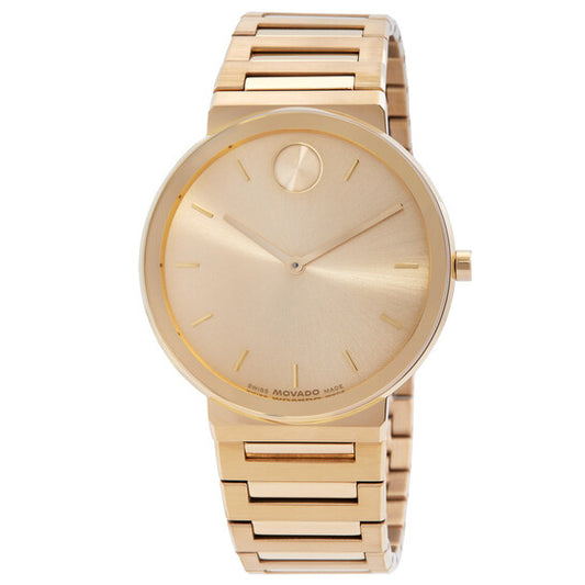 Movado Bold Horizon Quartz Gold Dial Unisex Watch