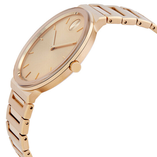 Movado Bold Horizon Quartz Gold Dial Unisex Watch