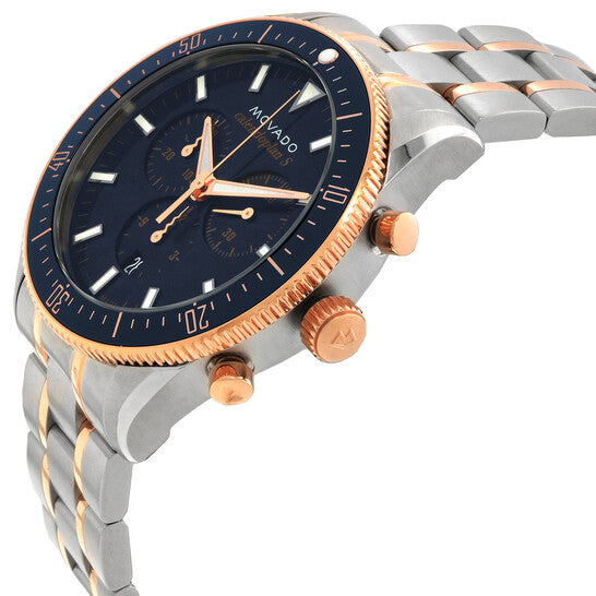 Movado Heritage Chronograph Quartz Blue Dial Men's Watch