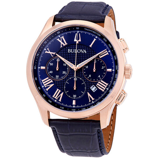 Bulova Classic Chronograph Blue Dial Men's Watch