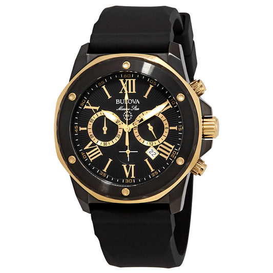 Bulova Marine Star Chronograph Black Dial Men's Watch