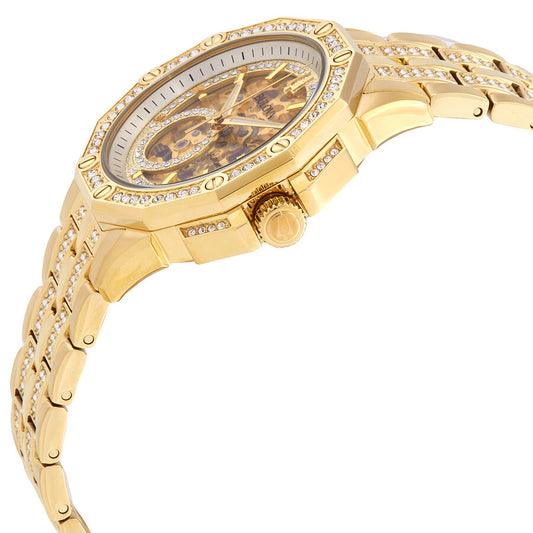 Boluva Octava Automatic Crystal Gold Skeleton Dial Men's Watch