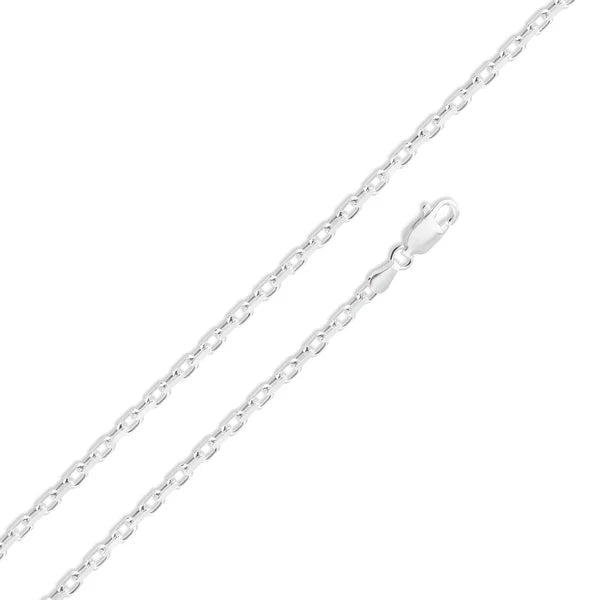 Sterling Silver Diamond Cut Forzatina Link 080 Chain 2.3mm