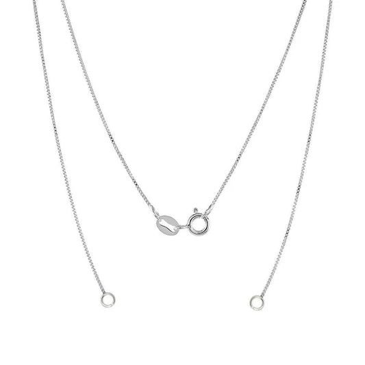 High Polished Sterling Silver Charm Replacement Box Chain 0.6mm