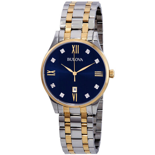 Bulova Classic Diamond Blue Dial Men's Watch