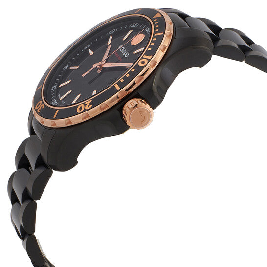 Movado Series 800 Quartz Black Dial Men's Watch