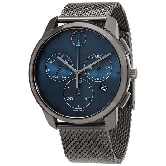 Movado BOLD Thin Chronograph Quartz Blue Dial Men's Watch