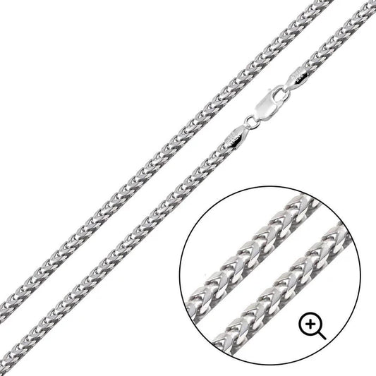 Sterling Silver Basic Oval DC Franco 2.4mm Chain
