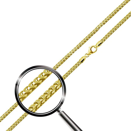 Gold Plated Sterling Silver Franco Chain 1.8mm